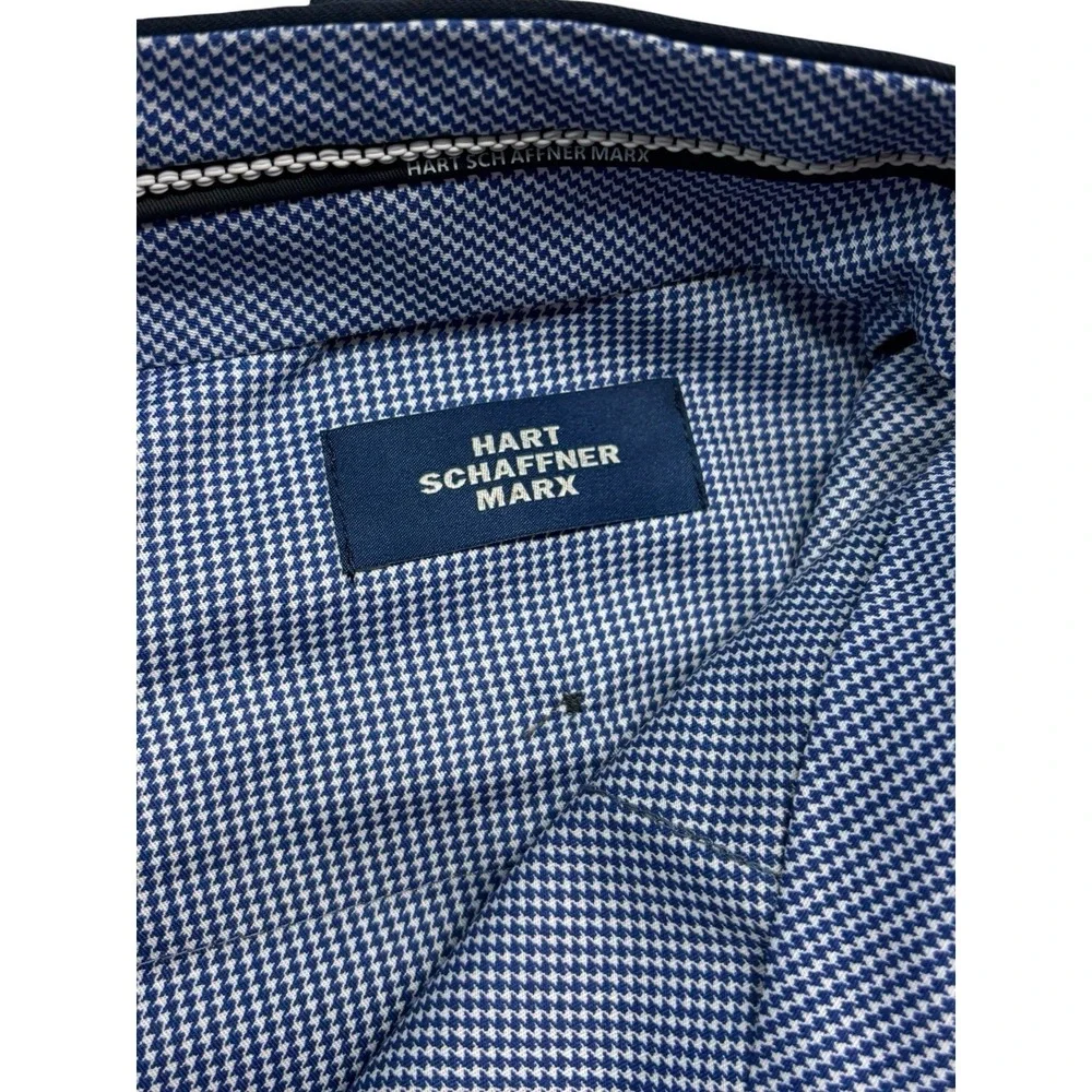 Hart Schaffner Marx 48x30 Navy Blue Dress Suit Pants Trousers Flat Front Wool